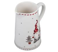 Uonlytech Jarra Original de Gran Capacidad Navideña Asa de Cerámica Diseño Nórdico y Ligero para Bebidas Frías y Calientes Adecuado para Fiestas Diarias en Casa