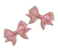 Uonlytech Joyas para Zapatos Lazo de Malla y Piedras de Imitación, 1 Par, Accesorios para Manualidades y Decoración de Calzado Femenino y