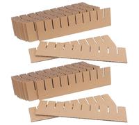 Uonlytech Juego de 2 Separadores de Cartón Corrugado Kraft Marrón Rejilla para Compartimentos Pequeños 200X200X50 MM Insertos Divisores para Embalaje Protector de Cristalería Botellas y