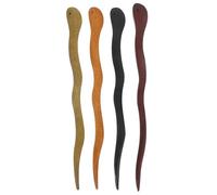 Uonlytech Juego de 4 Palillos Chinos Cabello de Madera de Sándalo sin Irritación para Moños Elegantes en Bodas y Cumpleaños