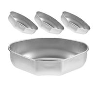 Uonlytech Juego de 4 Vaporeras en Forma de Abanico de Acero Inoxidable Bandejas para Olla de Cocción al Vapor Aptas para Verduras Arroz y Mariscos Accesorio Multiusos para Cocina y