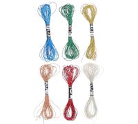 Uonlytech Juego de 6 Hilos Metálicos de Bordar de Poliéster Resistentes al Desvanecimiento, Fáciles de Manejar para Pulseras y Decoración del Hogar