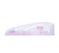 Uonlytech Juego de 7 Reglas de Costura para Diseño de Ropa y Graduación, Plástico Flexible, Escala Clara, Uso en Modistería, Incluye Curvas para Cuello y Bolsillo