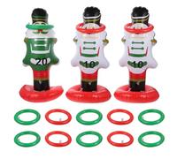 Uonlytech Juego de Anillos Inflables de PVC para Navidad, Reutilizable Espinas, 15 Piezas para Decoración y Juegos al Aire Libre en Eventos Festivos Varios Estilos
