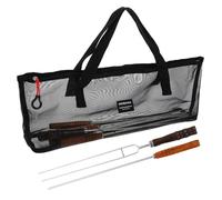 Uonlytech Juego de Brochetas de Barbacoa Reutilizables de Acero Inoxidable Mango de Madera Cómodo y Resistente para Carne y Verduras en Parrilla al Aire Libre