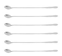 Uonlytech Juego de Cucharas Mezcladoras de Acero Inoxidable de Mango Largo 32cm para Café y Té Helado, 6 Piezas Punta Puntiaguda y Diseño Ergonómico para Uso Diario y Comercial