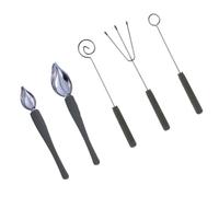 Uonlytech Juego de Utensilios para Postres de Acero Inoxidable Diseño Creativo, Ligero y Anti Óxido, Adecuado para Platos Occidentales y Fondue de Chocolate