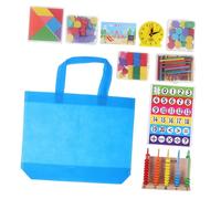 Uonlytech Kit Completo de Aprendizaje Matemático con Bloques Figuras Geométricas Materiales Montessori para Educación Infantil y Secundaria con Caja Organizadora y Portátil