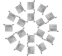 Uonlytech Kit de Construcción de Escena Militar 30 Piezas de Barricadas de Alambre de Púas de Plástico, Resortes Elásticos y Valla de Juguete en Color Plata Gris, Accesorios para Dioramas