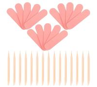 Uonlytech Kit de Manicura Desechable 50 Bloques Pulidores de Uñas y Palitos Mini de Madera en Color Rosa para Cuidado Profesional y Nail Care Portátil