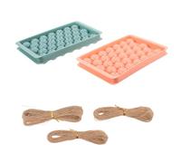 Uonlytech Kit de Moldes de Silicona para Jabones con Diseño de UVA, 33 Compartimentos, Cuerda de Yute de 60m, Adecuado para Manualidades en Familia y Principiantes