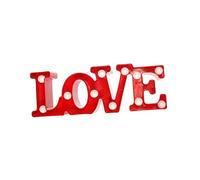 Uonlytech Letrero de Neón LED Forma Palabra Love, Lámpara Decorativa de Plástico Rojo, Luz Nocturna Voltaje Adecuado para Balcones en San Valentín
