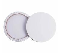 Uonlytech Lienzo Redondo Tensado de Algodón 100% para Pintura al Óleo y Acrílico Marco de Madera Reforzado Diámetro 30 CM 1 Pieza Adecuado para Artistas y Manualidades DIY