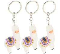 Uonlytech Llavero Colgante de Alpaca 3 Piezas, Diseño Tridimensional en Color Claro, Accesorio Decorativo para Bolso y Llaves, Ligero y Portátil, Adecuado para Uso Diario y Obsequio