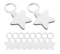 Uonlytech Llaveros Tablero de Densidad 10 en Blanco para Sublimación y Anillo de Llave Transferencia de Calor para Manualidades y