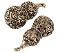 Uonlytech Lote de Gourd de Latón Feng Shui Adorno Decorativo Gourd Accesorio Ligero y Duradero para Claves y Decoración