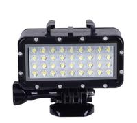 Uonlytech Luz de Vídeo de Buceo Recargable 36 Led, 500 LM, Resistente al Agua, Plástico Negro, Tres Modos de Iluminación para Cámara y Teléfono Agua