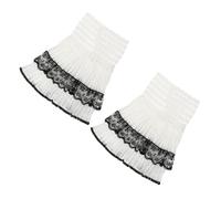 Uonlytech Mangas Falsas de Encaje Desmontables para Mujer Puños de Muñeca Ajustables Accesorios Decorativos para Vestidos de Boda y Disfraces un Único Material de Gasa Duradero