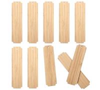 Uonlytech Marcadores de Madera en Blanco 10 Piezas, Marcapáginas DIY sin Terminar para Manualidades, Etiquetas de Madera Agujero para Decoración y Lectura, Materiales Creativos