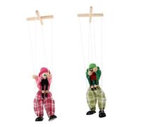 Uonlytech Marionetas De Hilo Pirata para Niños 2 Piezas, Marionetas Interactivas De Madera, Tamaño Pequeño, Juguetes Educativos para Desarrollo Creativo y Juego En Interiores