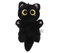 Uonlytech Marionetas de mano de animal para niños pequeños | Muñeco de peluche de gato | Para contar historias, adultos, niños, amigos, Halloween, fiestas de Navidad, enseñanza preescolar, color negro