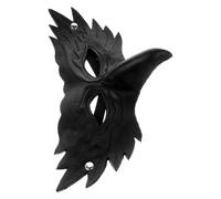 Uonlytech Máscara de Águila de PU Negra para Disfraces de Carnaval y Fiestas Diseño Realista Reutilizable para Adultos Eventos Temáticos y Bailes