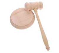 Uonlytech Mazo de Juez de Madera de Haya 42x90mm Martillo para Subasta Base Accesorio para Oficina Uso Profesional Judicial