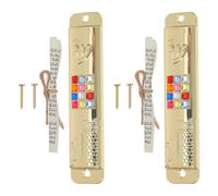 Uonlytech Mezuzah Judía para Puerta, 2 Juegos, Pergamino Kosher, Dorado, Protección del Hogar y Decoración de Mezuzá para Familia Judía