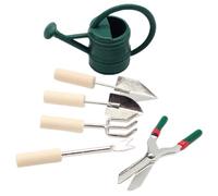 Uonlytech Mini Set de Herramientas de Jardinería en Miniatura para Casas de Muñecas Regadera y Tijeras Pequeñas Accesorio Decorativo Micro para Jardín Juguete Doméstico Colección