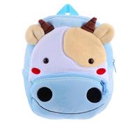 Uonlytech Mochila Infantil de Peluche Vaca Suave y Adorable para Guardería y Jardín con Correas Acolchadas Ajustables para Niñas Pequeñas