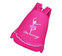 Uonlytech Mochila para Niña Rosa para Baile con Gran Capacidad Diseño Práctico y Cierre de Cremallera Bolso de Danza para Clases y Actividades al Aire