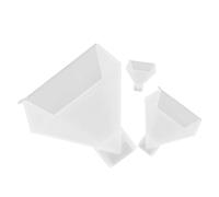 Uonlytech Molde de Silicona para Fundición de Resina Epoxi, 3 Piezas (1in, 2in, 3in), Molde Piramidal Decorativo para Manualidades, Pisapapeles y Adornos de Arte, Resistente y Fácil