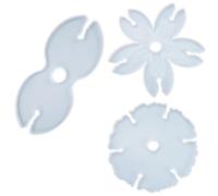 Uonlytech Molde de Silicona Reutilizable Kit DIY Blanco de 3 Piezas para Posavasos y Soporte de Copa de Vino para Manualidades y Decoración