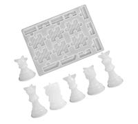 Uonlytech Molde para Piezas de Ajedrez DIY de Moldes para Tablero y Figuras Rey Reina Alfil Caballo Torre Peón Seguro y Fácil de Usar para Manualidades