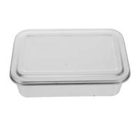 Uonlytech Molde Rectangular para Hornear Tiramisú y Pasteles de Acero Inoxidable con Tapa, Resistente al Óxido y Duradero, Adecuado para Presentar Postres Elegantes