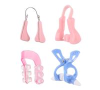 Uonlytech Moldeador de Nariz de Silicona 4 Piezas para Levantamiento y Corrección del Puente Nasal, Clip para Forma y Modelado, Uso Diario Cómodo para Mujeres y Niñas, Color Color Aleatorio