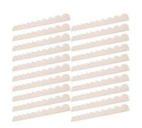 Uonlytech Molduras de Madera Festoneadas sin Acabado 40Cm X 4Cm X 25Mm 20 Piezas para Marcos de Puertas y Armarios Bordes Decorativos para Estantes de Pared Molduras para Manualidades y