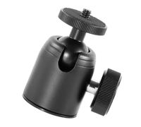 Uonlytech Montura de Bola para Trípode de Cámara Cabeza Giratoria de 360° en Aleación de Aluminio Negra, Compatible con Proyectores y Fijación Estable, 1 Set