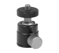 Uonlytech Montura De De Aleación De Aluminio 1/4 Pulg para Trípode De Cámara Portátil, Adaptador Giratorio 360° para Presentaciones y Grabación, Soporte Mini Bola Negra para Fotógrafos y Videógrafos