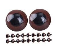 Uonlytech Ojos De Seguridad De Plástico Marrón Cacao para Amigurumis 20 Piezas Grande 28 Mm Manualidades Ganchillo Muñecas DIY Halloween