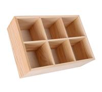 Uonlytech Organizador de Escritorio Portátil de Plástico 6 Compartimentos, Caja Práctica y Fácil de Llevar para Guardar Crayones y Lápices Vida Diaria