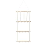Uonlytech Organizador de y Moños Pelo de Soporte de Madera y Poliéster con Ganchos Adecuado para Navidad y Thanksgiving para Colgar en Pared