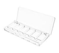 Uonlytech Paleta de Sombras de Ojos Vacía 6 Compartimentos Estuche Transparente para Polvos y Correctores Caja Organizadora para Maquillaje en Diferentes Necesidades