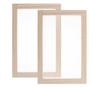 Uonlytech Pantalla para Hacer Papel de Madera de Paulownia 20x30 Cm, 2 Unidades, Marco Tradicional para Fabricación de Papel Diy, Manualidades Infantiles, Herramienta Educativa para Arte