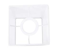 Uonlytech Pantalla para Lámpara Cuadrada de Tela de Color Claro E27 Cubierta de Lámpara Moderna de Hierro y Tela que Crea Ambiente Cálido para Sala y Habitación