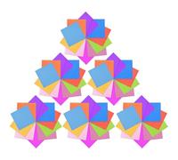 Uonlytech Papel de Origami Perlado 7x7 Cm, 50 Hojas por Paquete, 6 Paquetes, Papel para Manualidades de Bricolaje, Adecuado Proyectos Creativos de Plegado