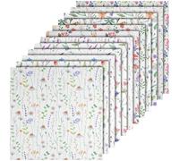 Uonlytech Papel Decorativo Varios Diseños para Álbumes de Recortes Estampado Floral , Papel para Scrapbooking y Alta Retención de Atracción para Manualidades