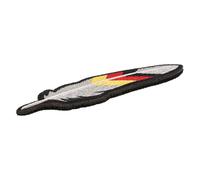 Uonlytech Parche de Bandera Alemania Bordado con Forma de Pluma Parche de Gancho y Lazo Multiusos Accesorio Decorativo para Ropa Mochila y Abrigo