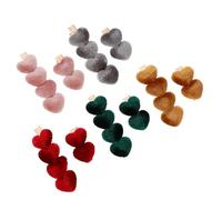 Uonlytech Pasadores Pelo Forma de Corazón, Horquillas de Mujer de Terciopelo, Set de 5 Pares Mixtos para Flequillo, Accesorios Cabello Decorativos y Prácticos para Uso Varios estilos