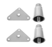 Uonlytech Patas Ajustables de Acero Inoxidable para Muebles Soporte Resistente de 10-13,5 Cm con Brida Triangular Juego de 2 Patas Desmontables para Mesas Armarios y Estufas para Hogar